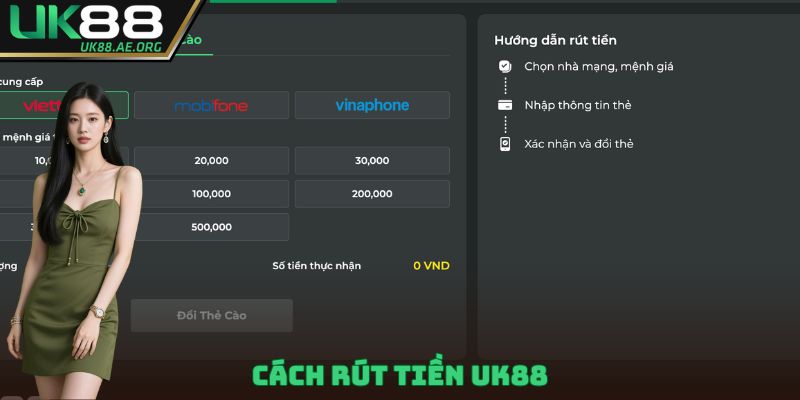 Cách rút tiền UK88